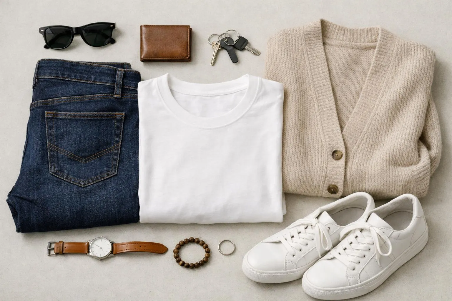 Vêtements et accessoires décontractés et élégants.