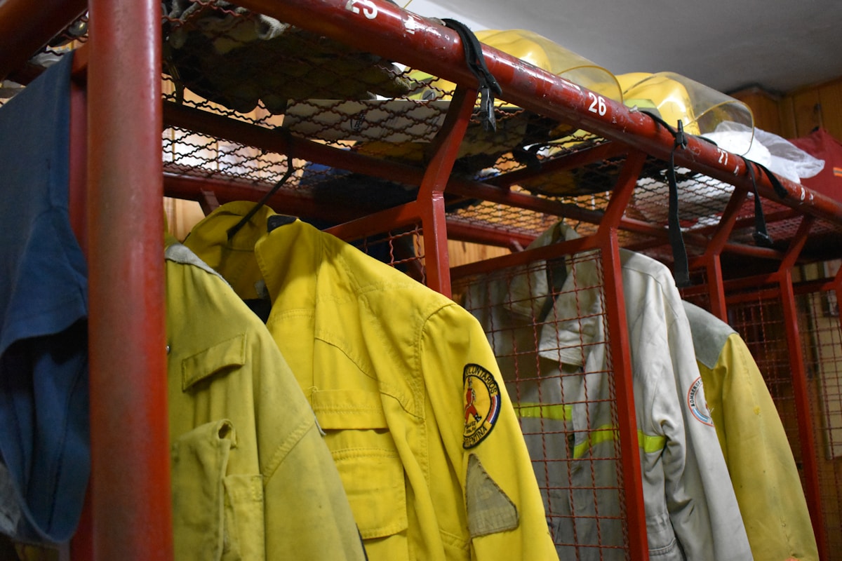a row of clothes in a store