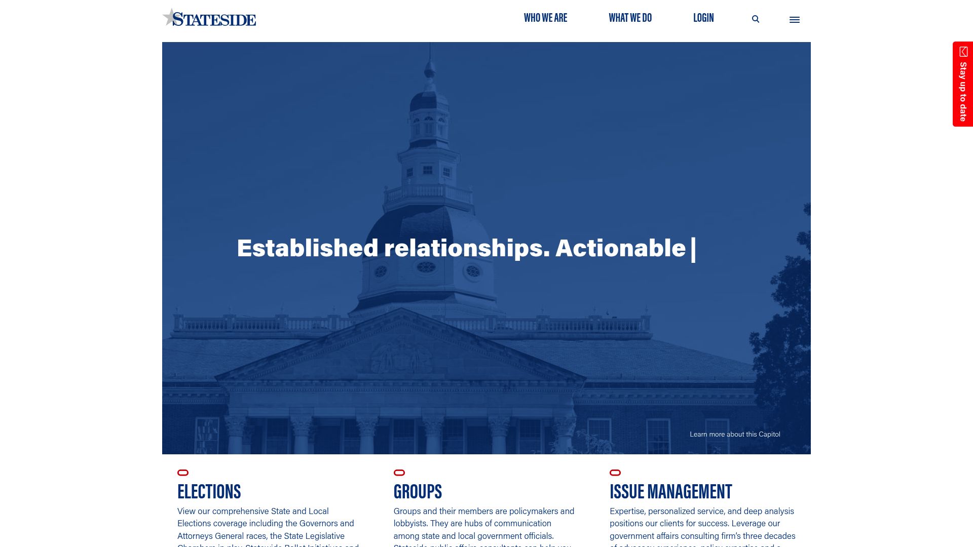 Screenshot of stateside.com