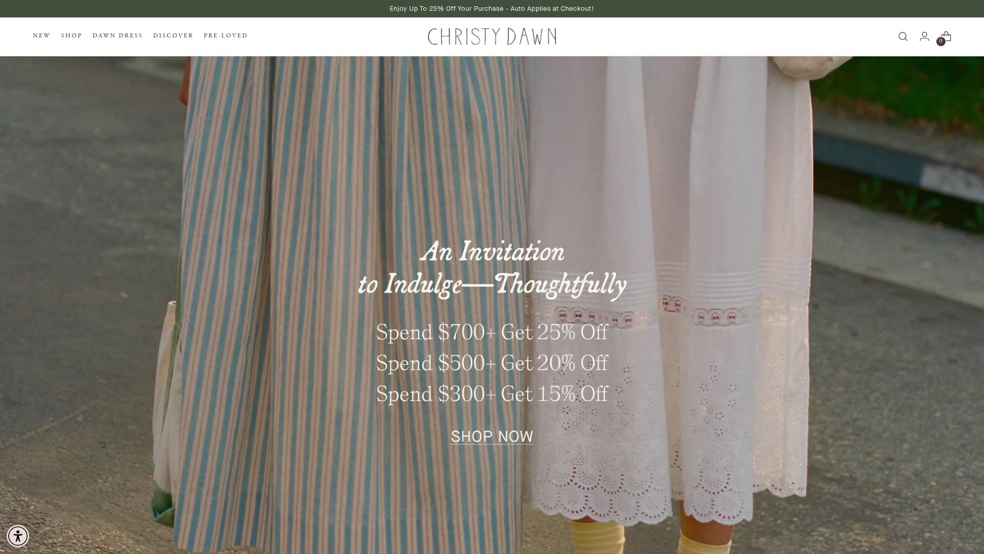 Screenshot of christydawn.com