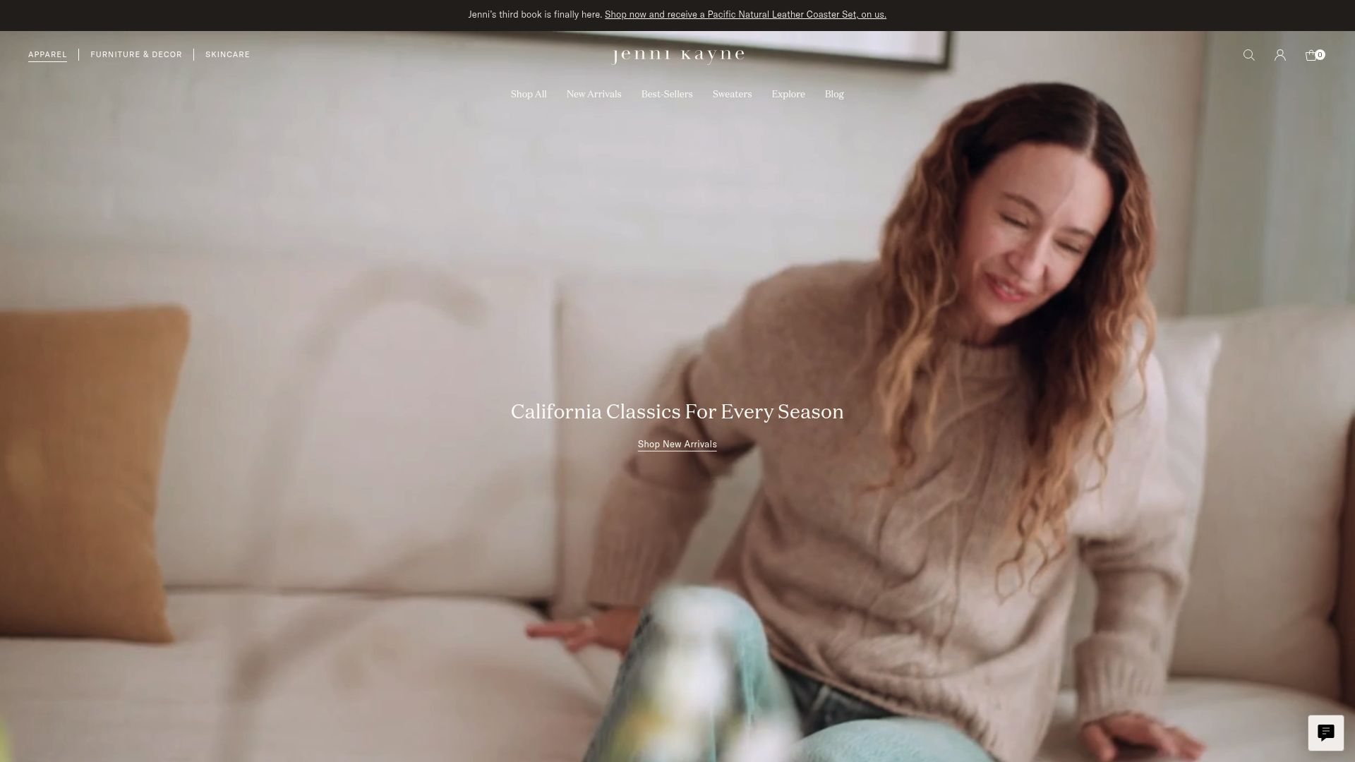 Screenshot of jennikayne.com