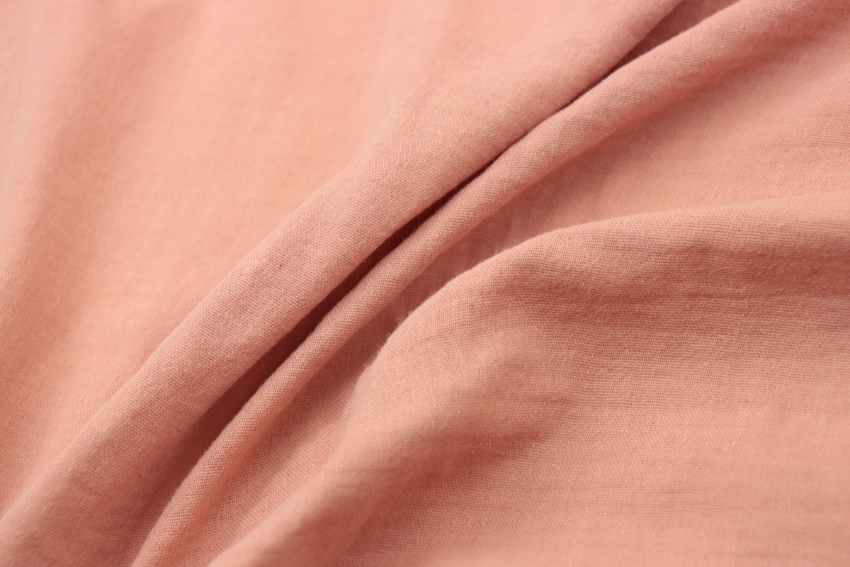 a close up view of a pink fabric
