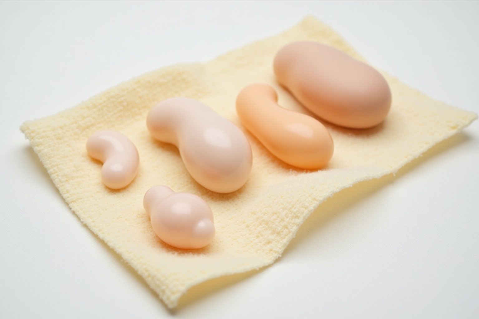 Oeufs crus sur une serviette jaune.