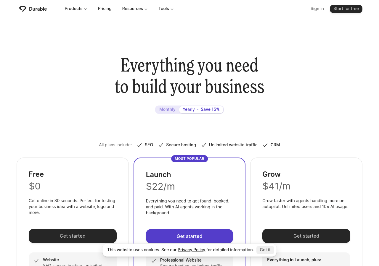 Durable homepage