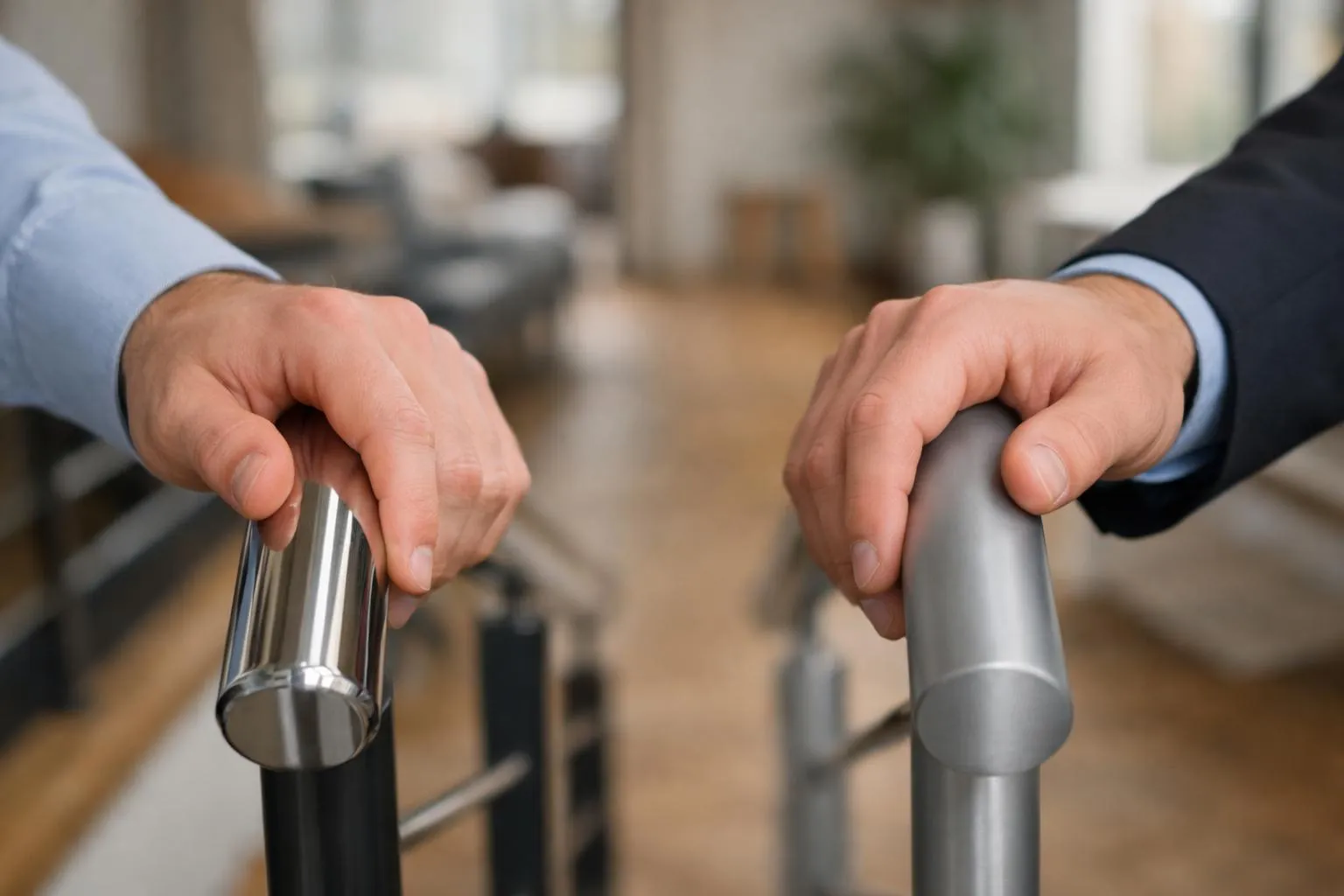 Rampe escalier inox vs aluminium, comparaison de matériaux pour garde-corps d'escalier.