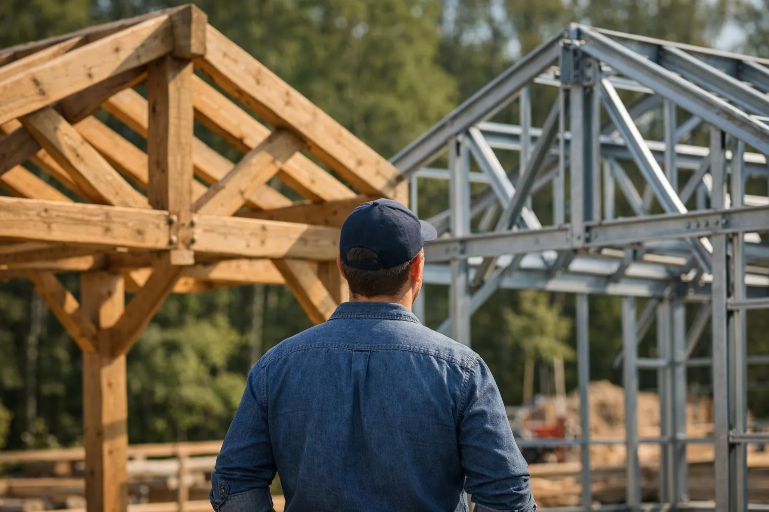 Construction métallique vs bois pour charpente : comparaison de deux matériaux pour une structure solide et durable