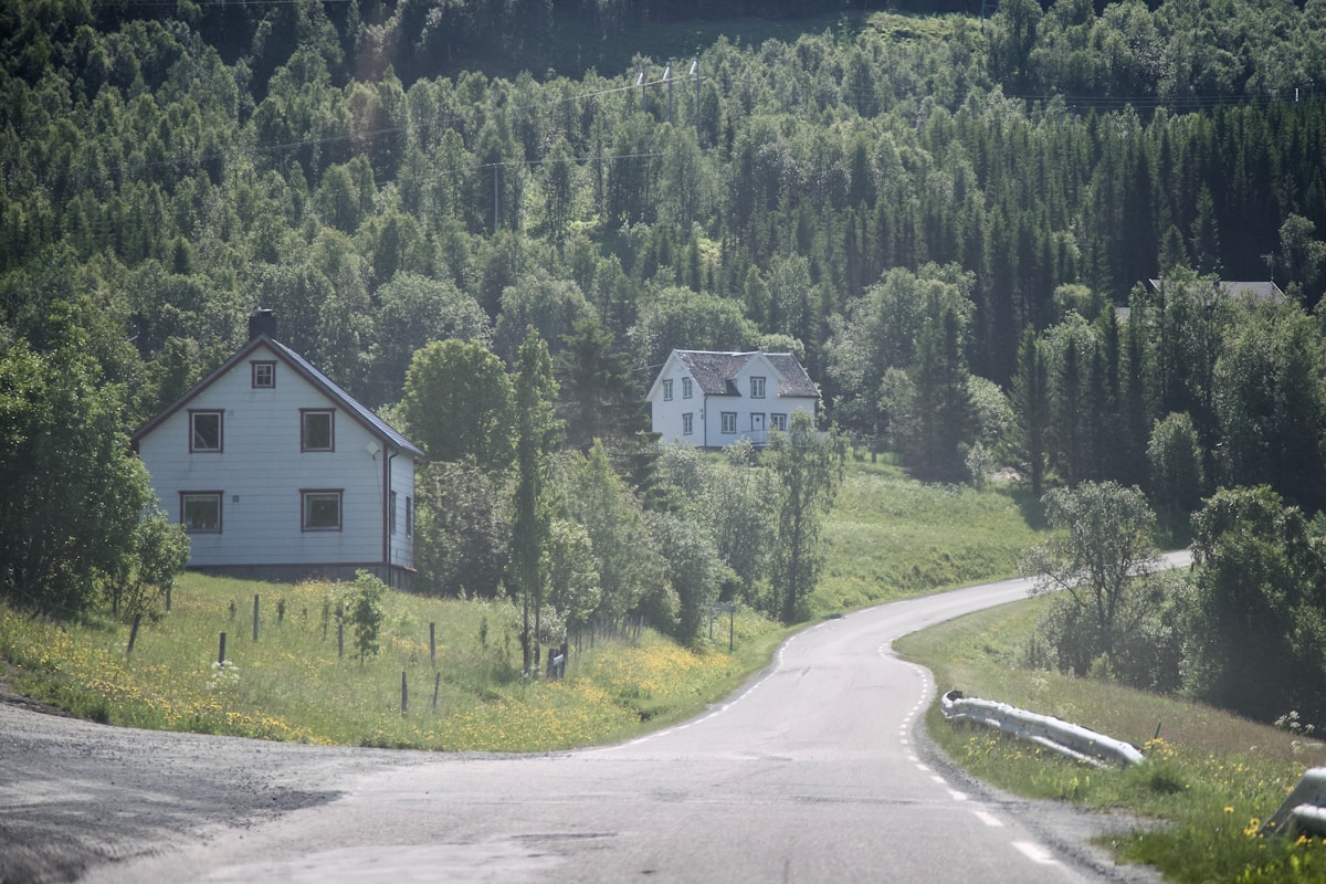a road leading to a house