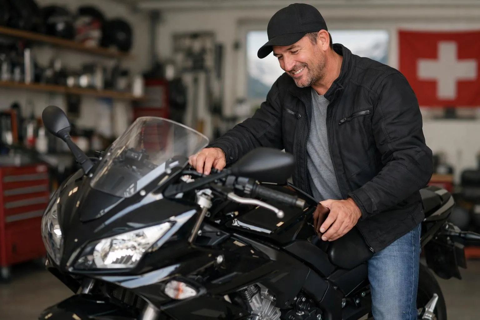 Moto d'occasion en Suisse romande, inspection de véhicule par un passionné