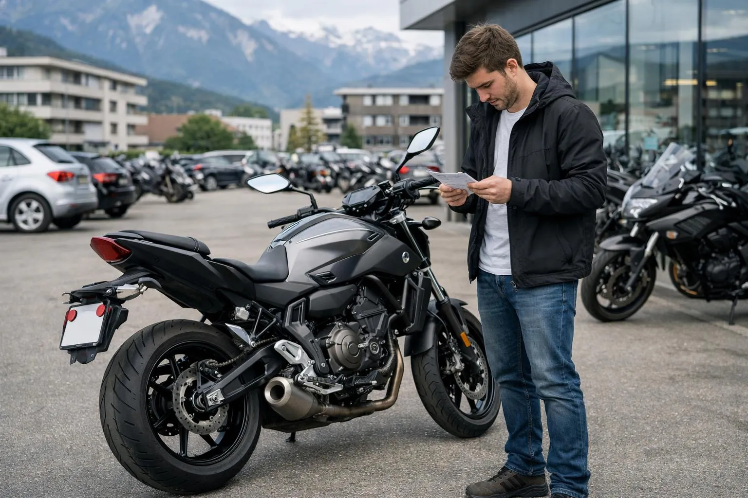 "Moto occasion moins de 10000 CHF, Yamaha MT-07 d'occasion en Suisse, moto de route à vendre"