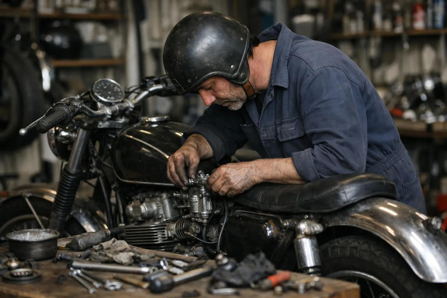 Moto Nomi atelier réparation moto passionné mécanique