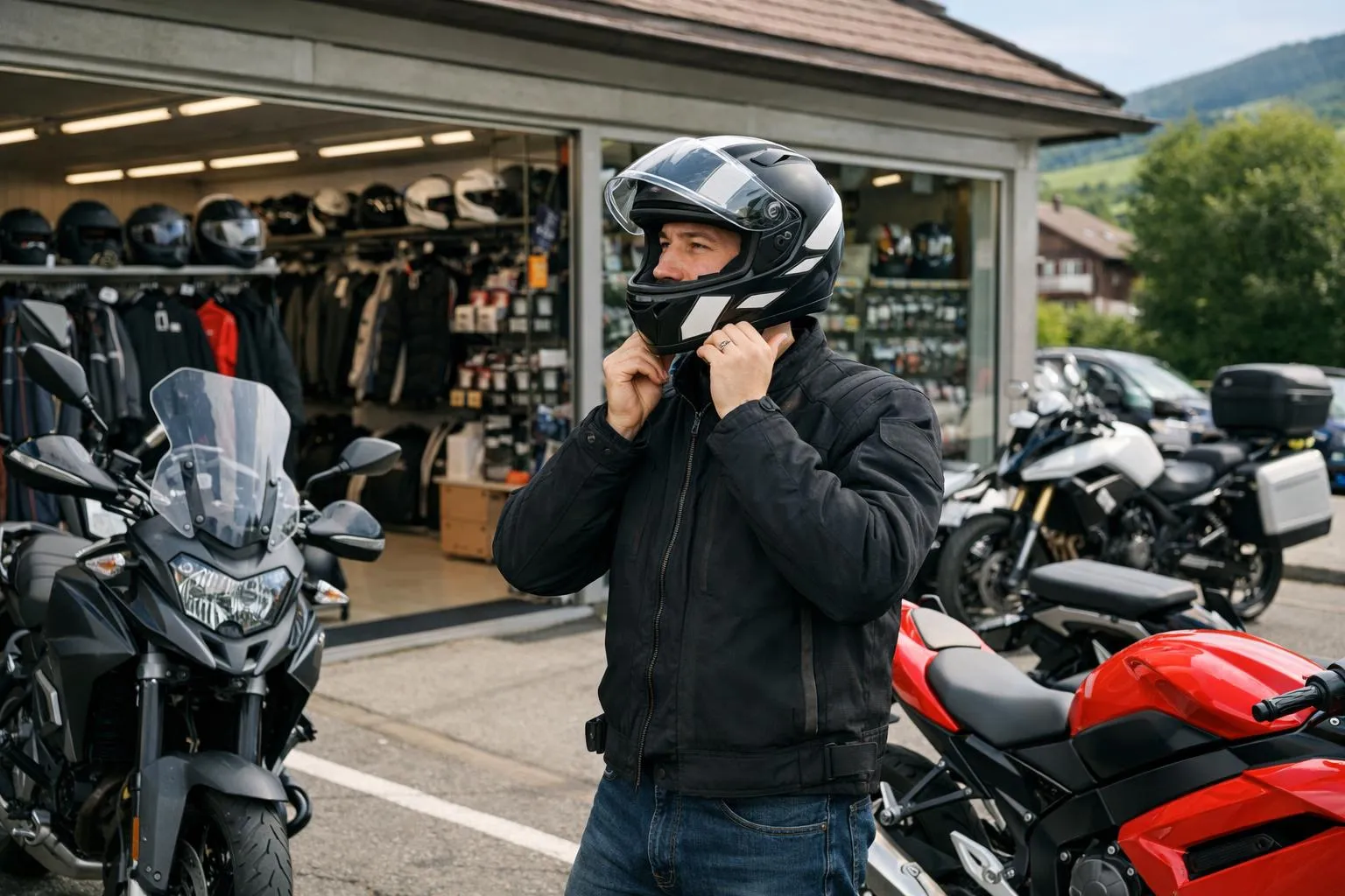 Magasin accessoire moto suisse, vente d'équipements et accessoires pour motocyclistes