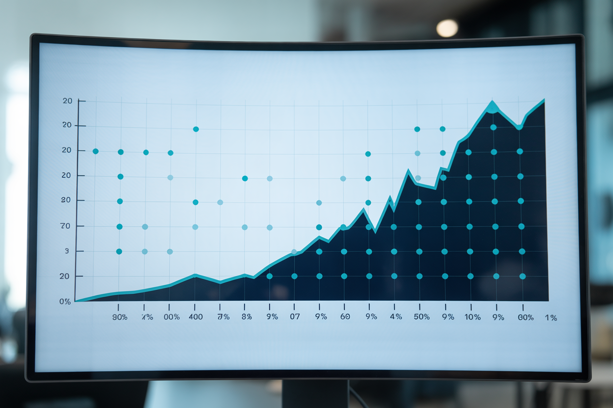 A line graph showing the sharp increase in website bounce rate as page load time increases from 1 to 5 seconds.