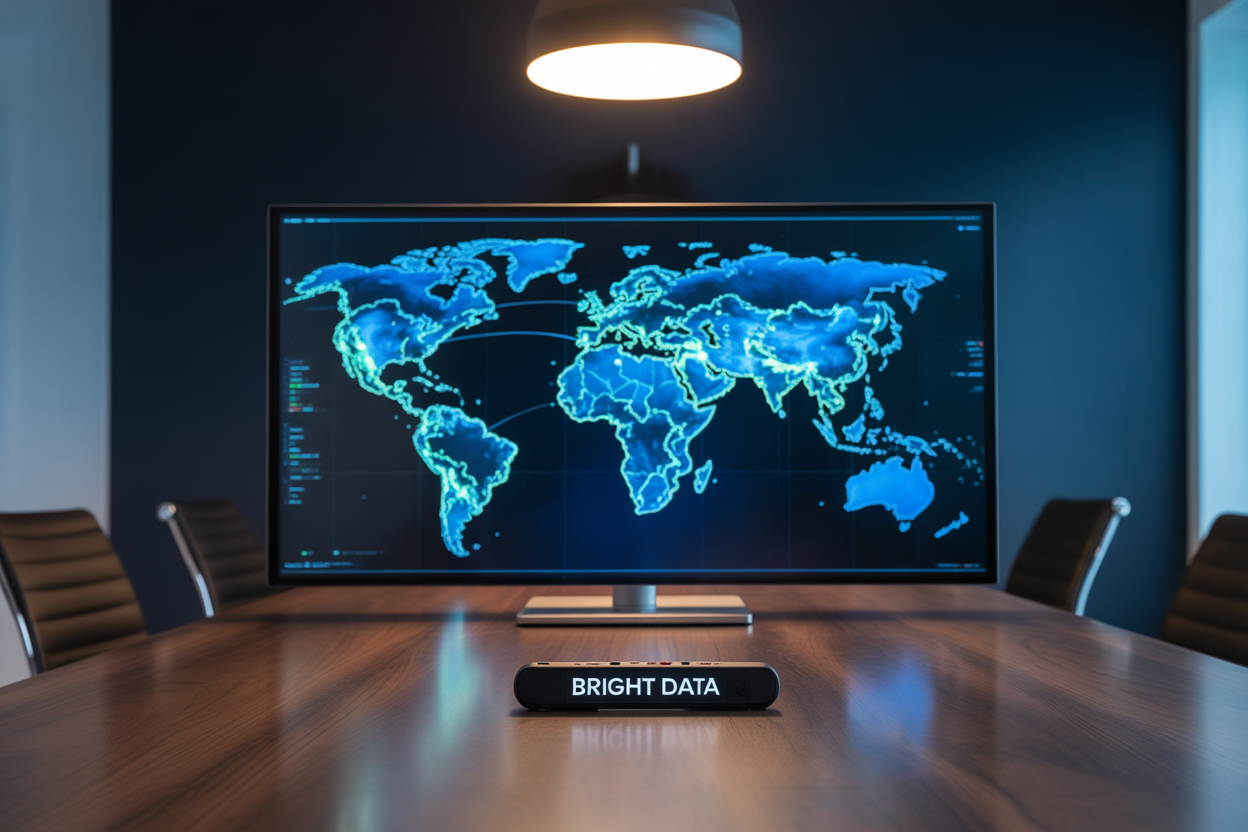Here's a chart breaking down the global reach of Bright Data's proxy network, continent by continent.