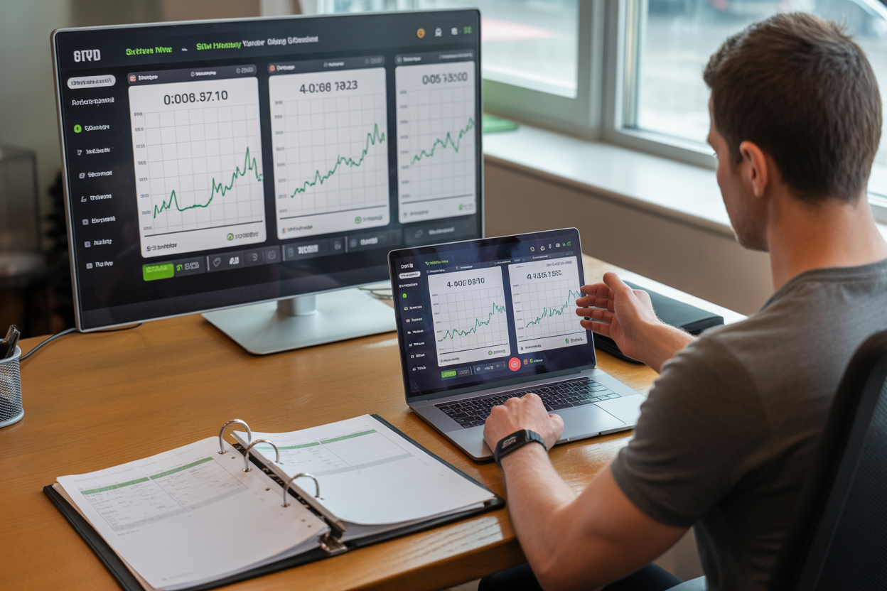 Un graphique comparant la progression du volume d'entraînement sur 4 semaines en utilisant le density training, montrant une augmentation constante.