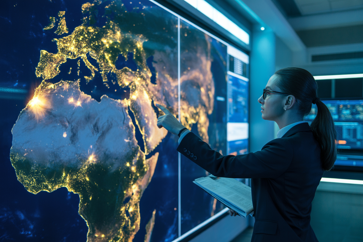 Imagine a world map lighting up over different countries, showing where major news is breaking and how online activity is spiking as a result.