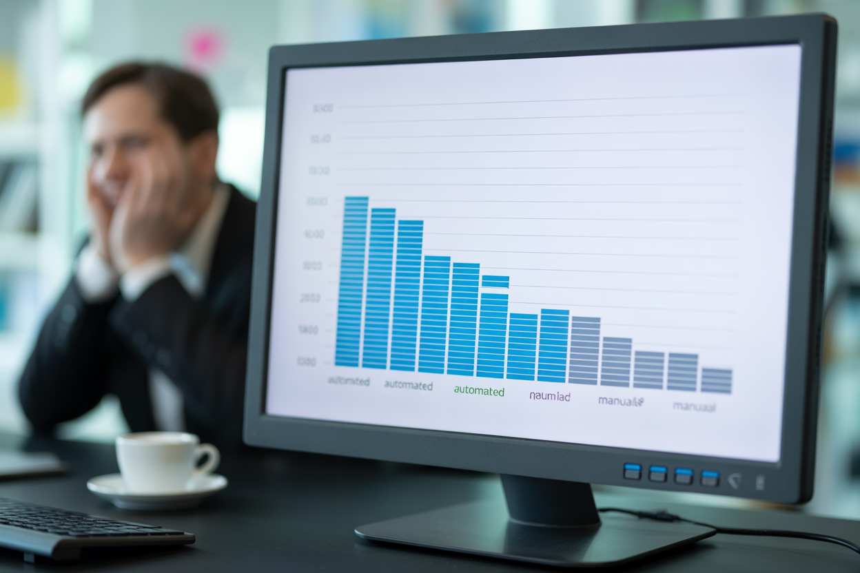 Check out this chart—it shows just how much time you can save each week by automating SEO tasks like reporting, rank tracking, and site audits. The difference between manual and automated hours is pretty stark.