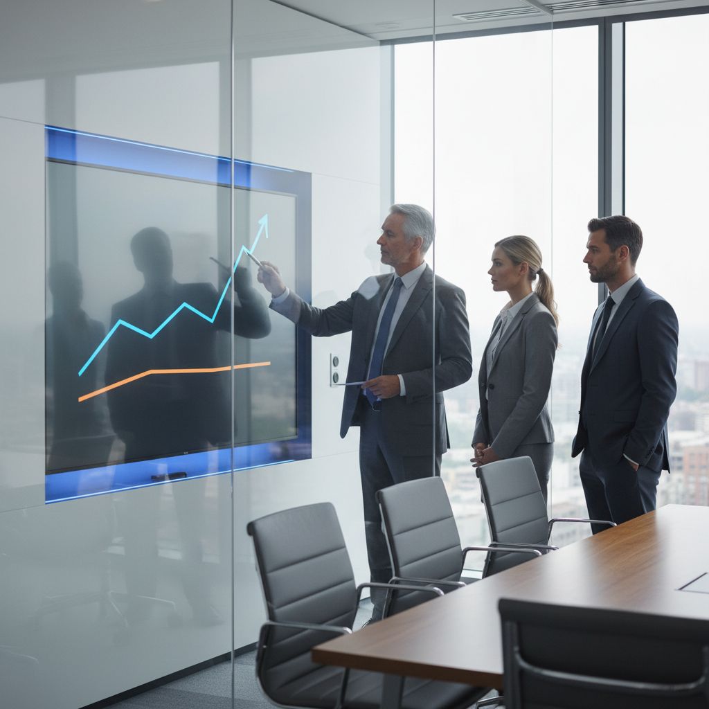 A graph showing how with manual writing, cost goes up as you create more content. With AI, you can create way more content for a flat cost.