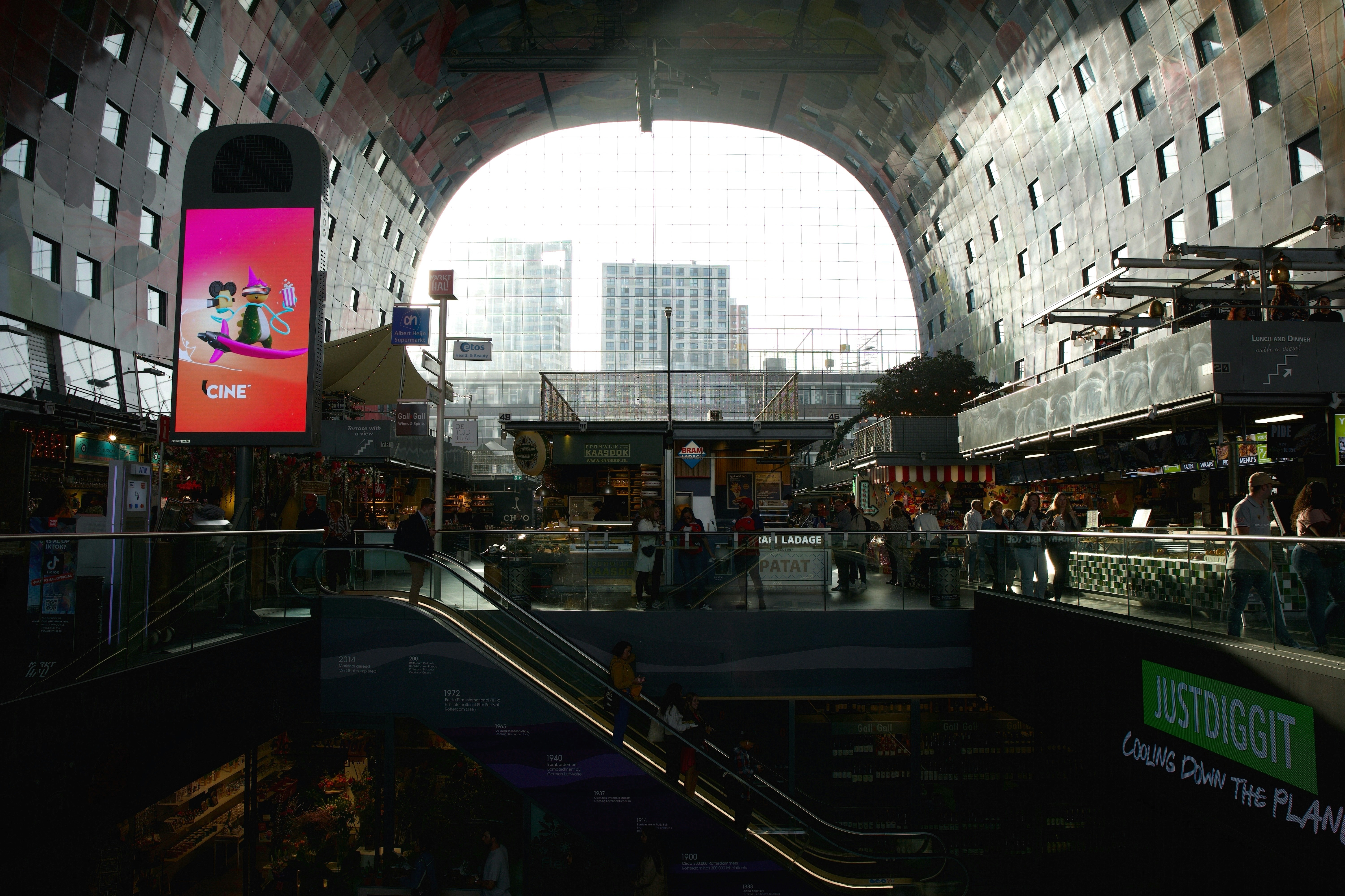 Futuristic workspace with multiple screens showing SEO data and AI automation running in background