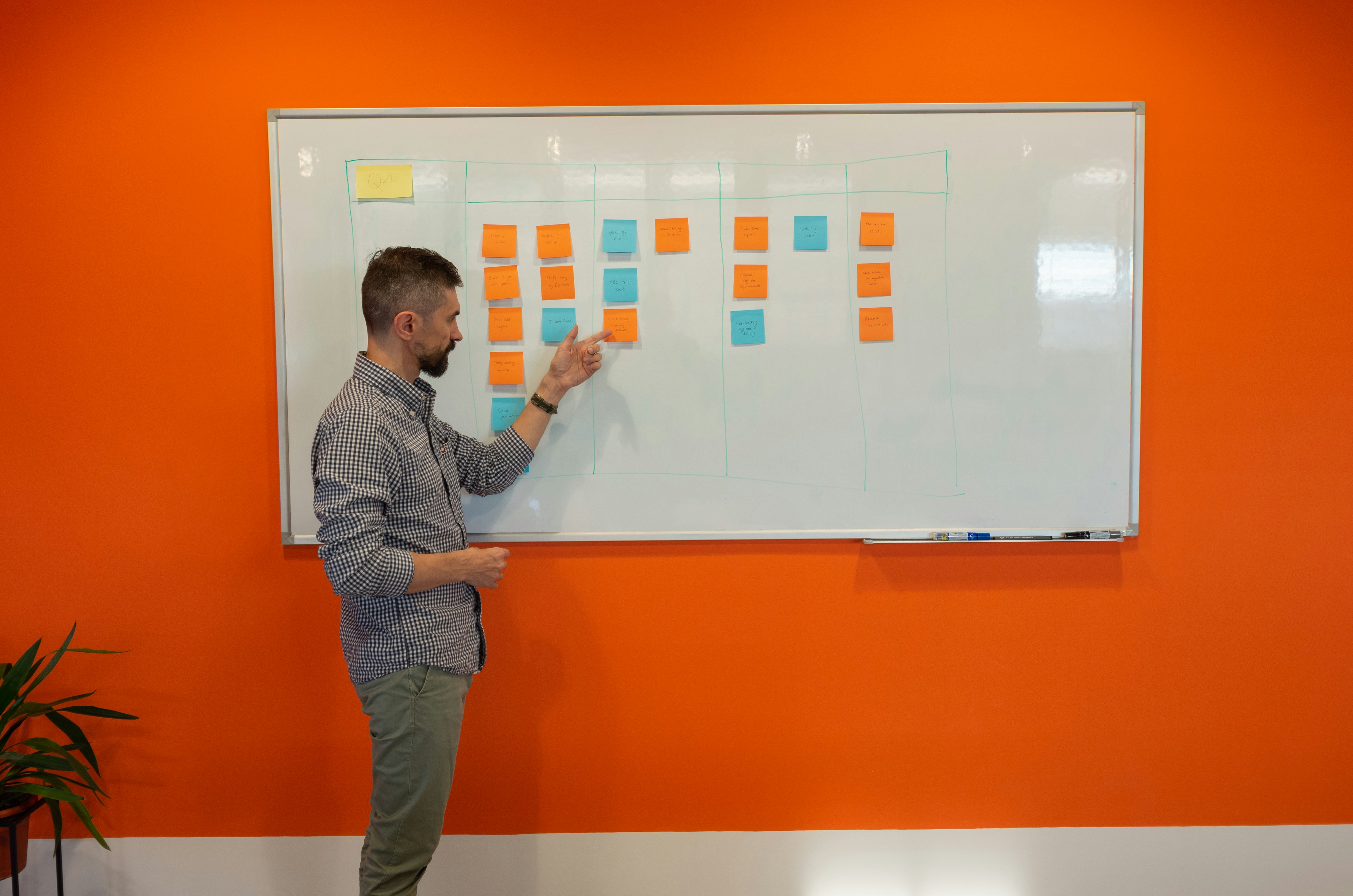 Team brainstorming session on a whiteboard focused on saas growth hacks