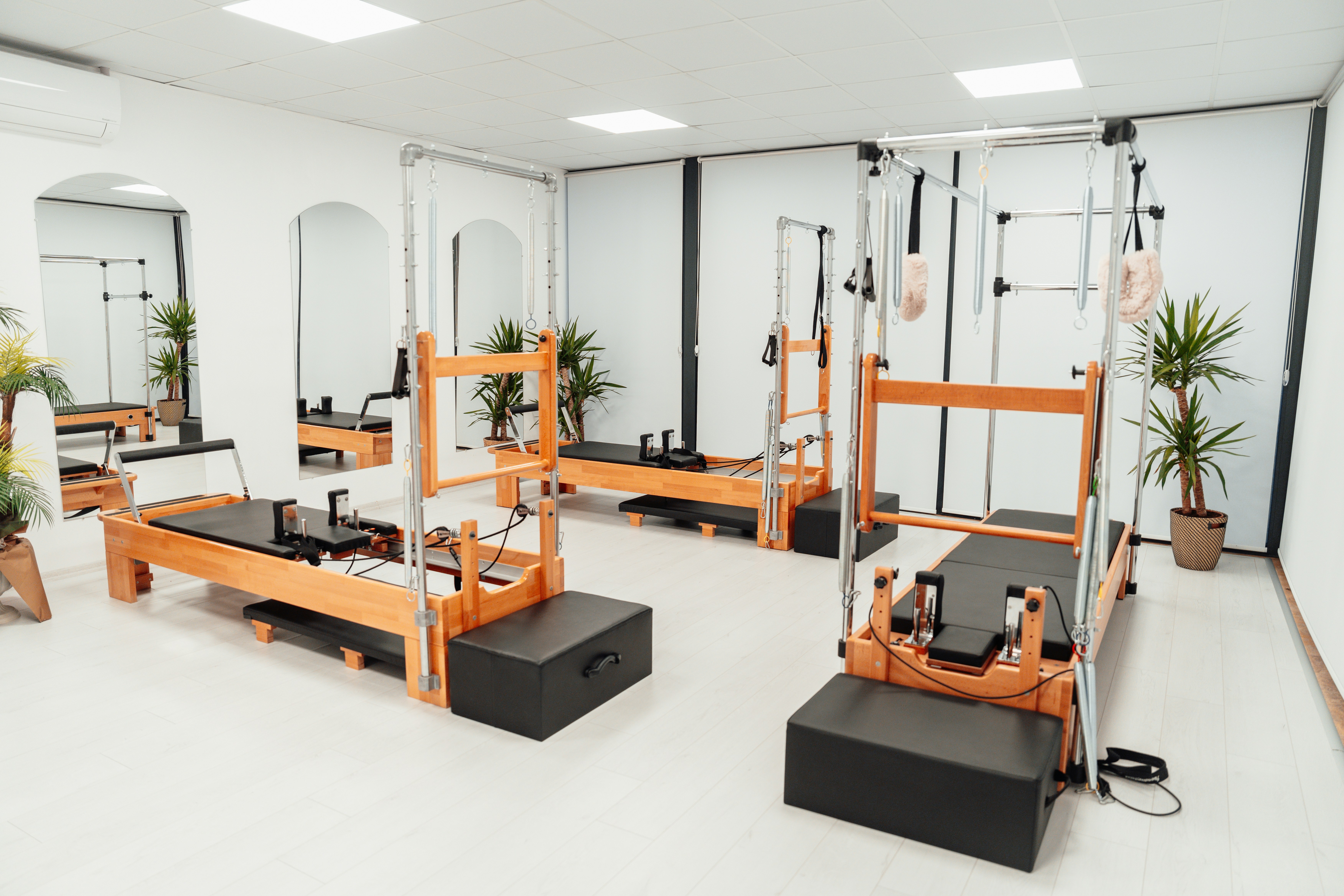Modern gym interior with high-end equipment focused on functional training