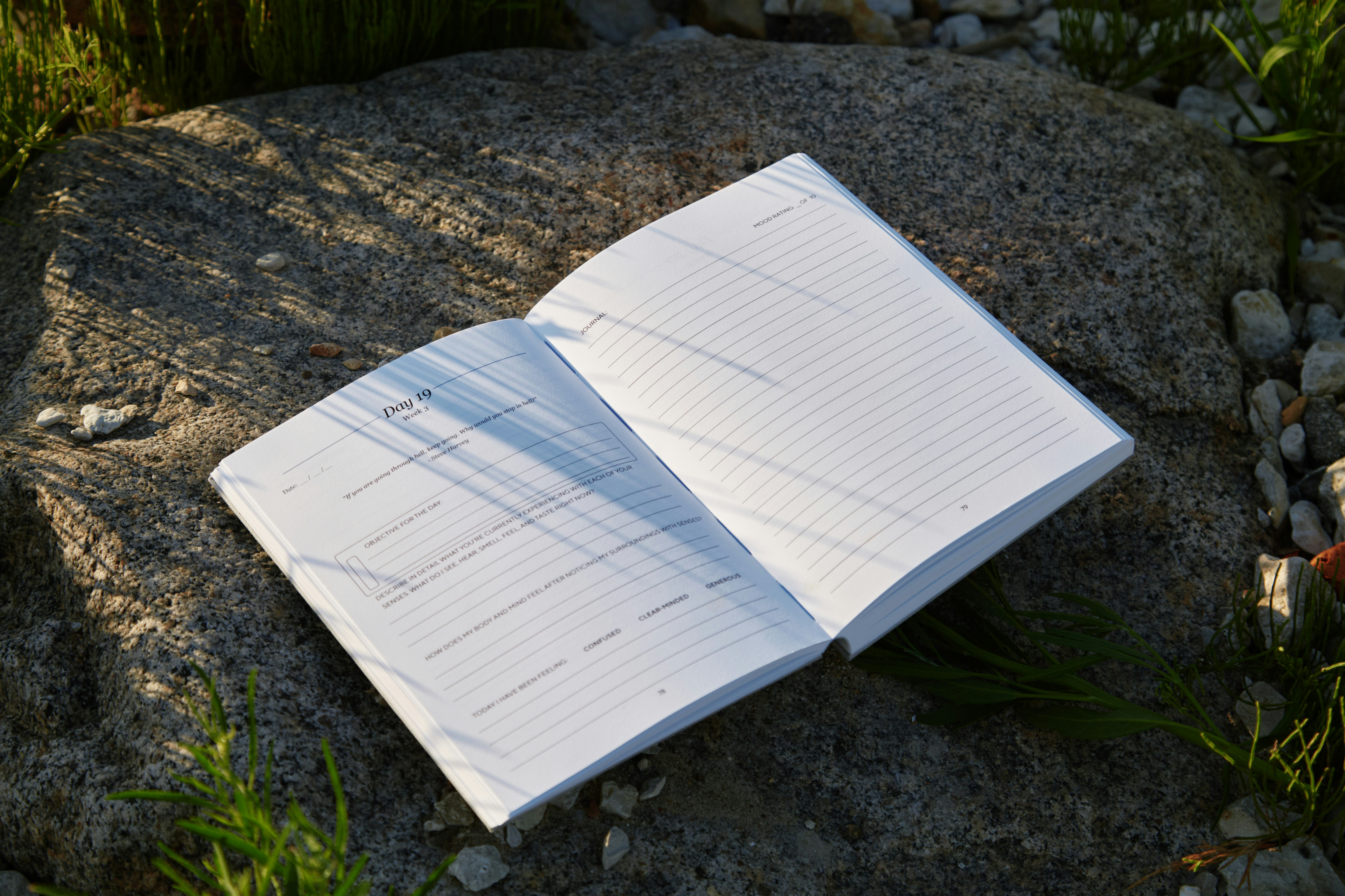 A close up of a structured weekly planner notebook with a pen, showing planned workout slots amidst meetings