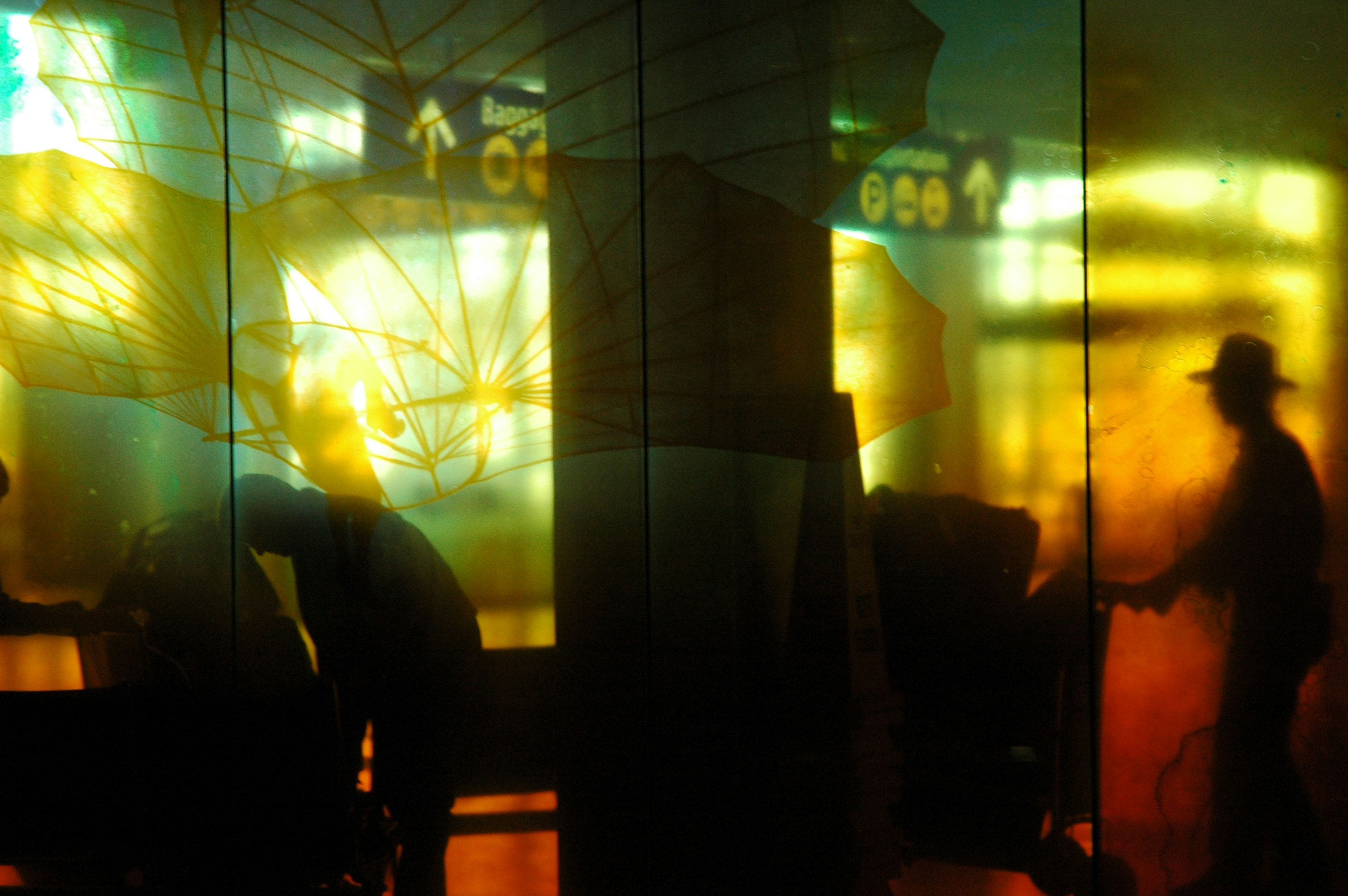 Close-up artistic portrait of a speaker at a corporate event, playing with shadows and light