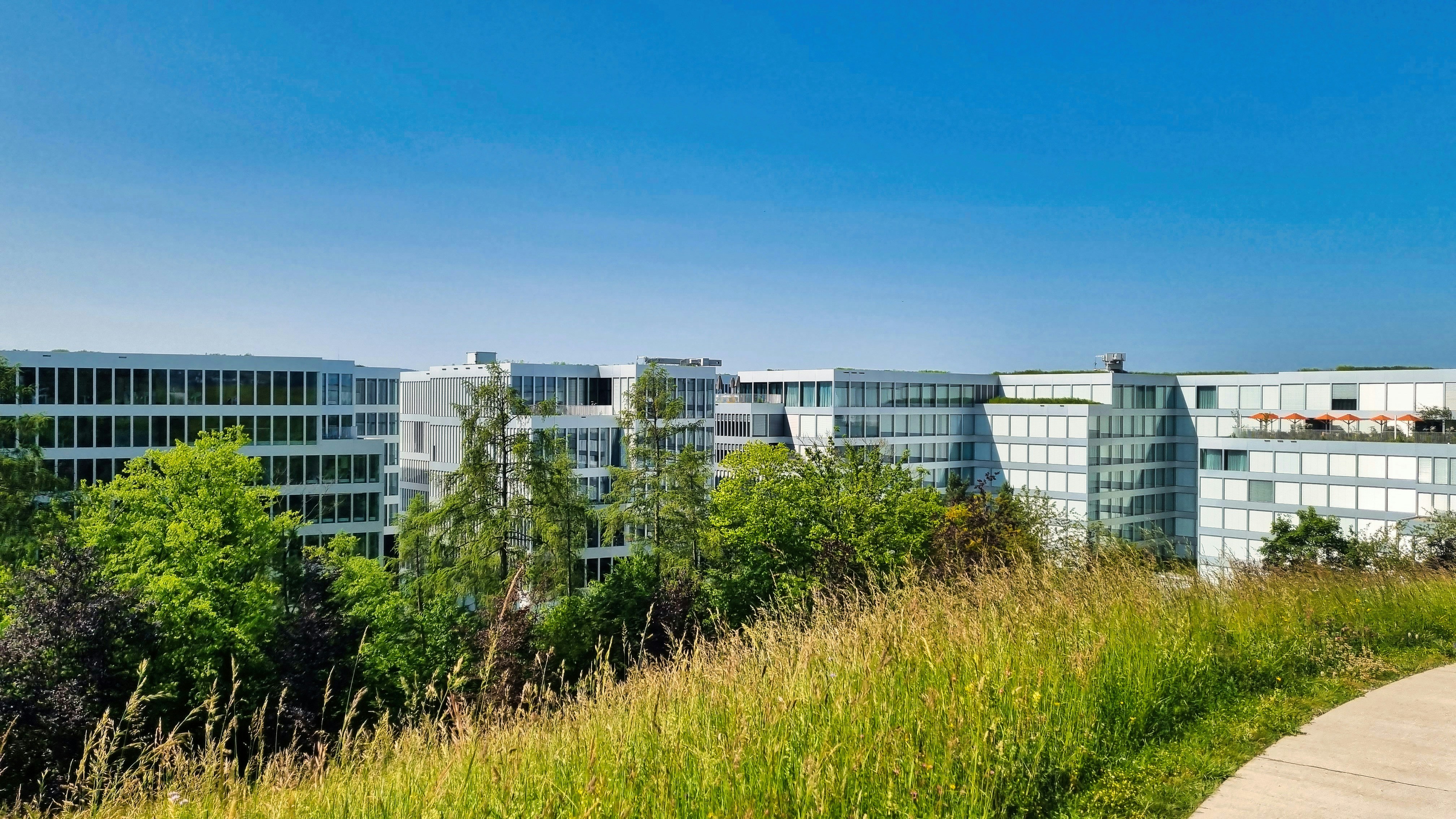 Modern office building in Switzerland representing corporate success