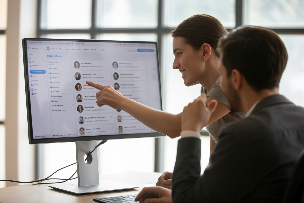 A screenshot from the Kleap community forum or help center, with helpful articles and active discussions that demonstrate the support system.