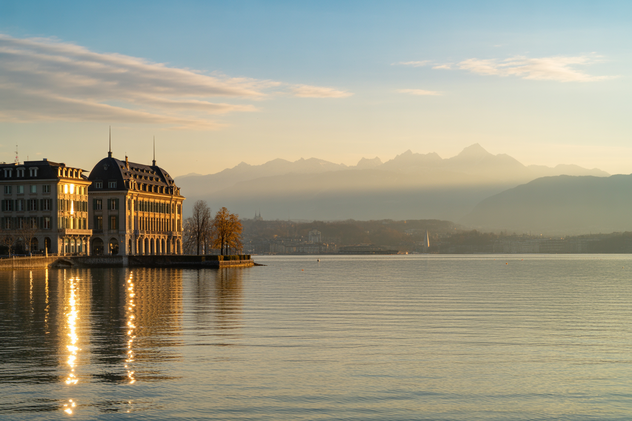 Un exemple de photo bien composée prise à Genève, montrant une bonne maîtrise de la lumière et de la profondeur de champ.