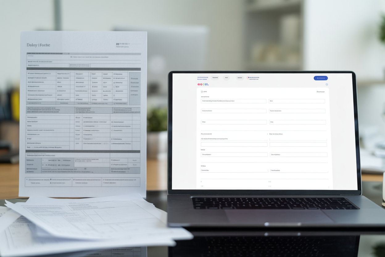 On the left, a messy form with multiple columns. On the right, a simple, one-column form that’s way easier on the eyes.