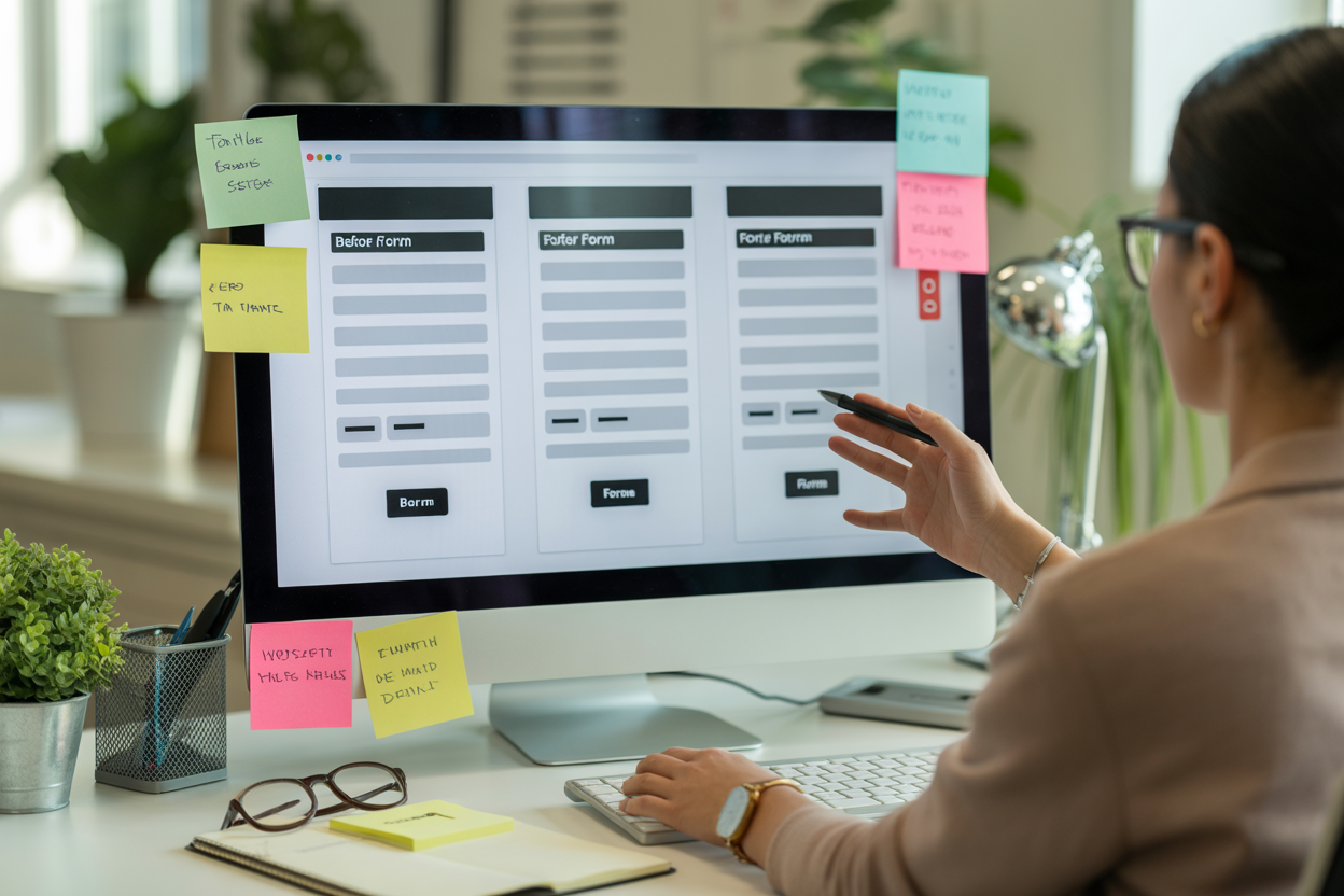 A cool infographic that sums up the key takeaways for designing great online forms, like using one column, having a clear CTA, and validating info as you go.