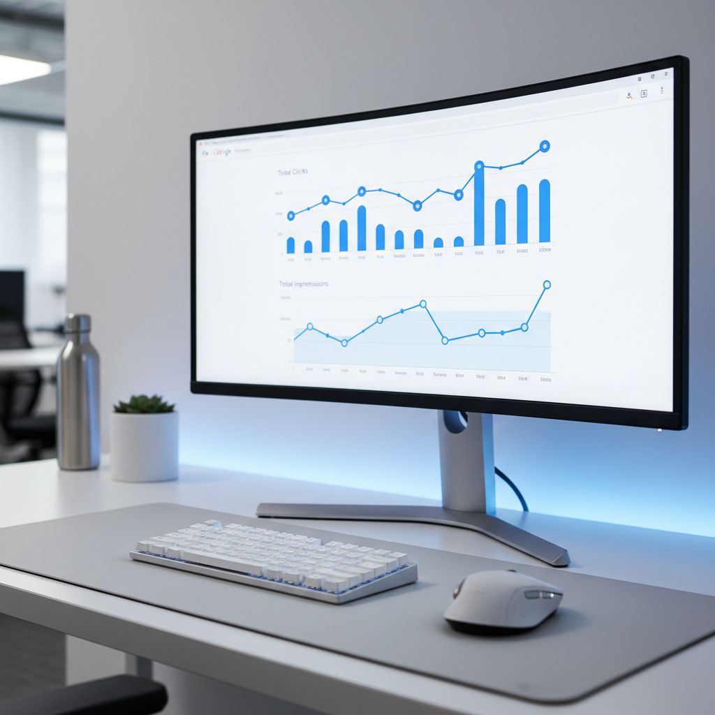 A screenshot from Google Search Console's performance report, displaying data for clicks, impressions, CTR, and average position.