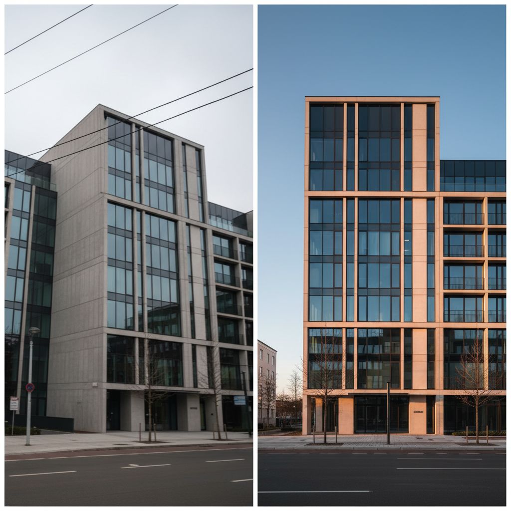 Comparaison côte à côte d'une photo de mauvaise qualité (floue, mal cadrée) et d'une photo de haute qualité optimisée pour une fiche Google Maps.