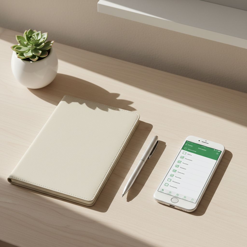 A simple, visually appealing checklist graphic titled 'Your AI Website Builder Budget Checklist' with items like 'Custom Domain,' 'Ecommerce,' 'AI Tools,' etc.