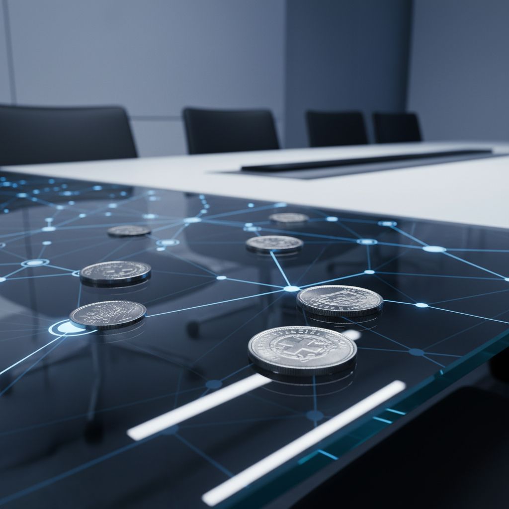 Un visuel qui claque : des circuits neuronaux et des symboles de francs suisses qui s'entremêlent, pour montrer l'idée de monétiser l'IA.