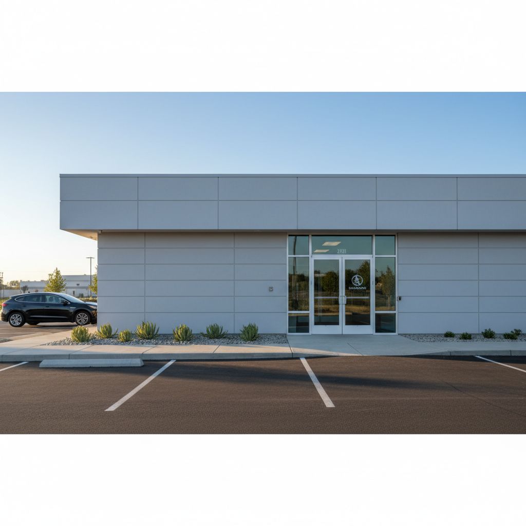 Façade extérieure de la salle de sport Timeless Coaching à Crissier, montrant un design moderne et un accès facile.