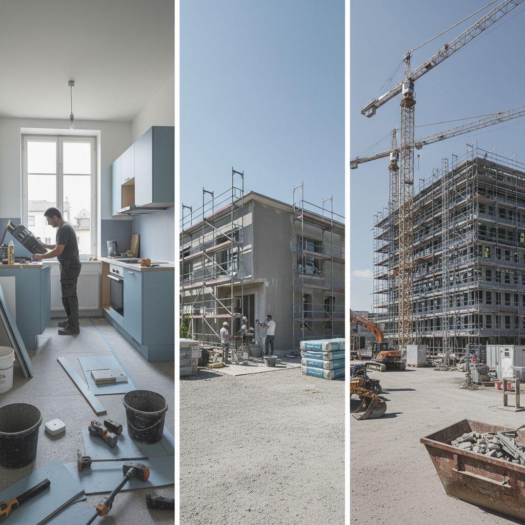 Un aperçu des différents types de chantiers de rénovation qu'on peut croiser en Suisse Romande, du plus petit au plus grand.