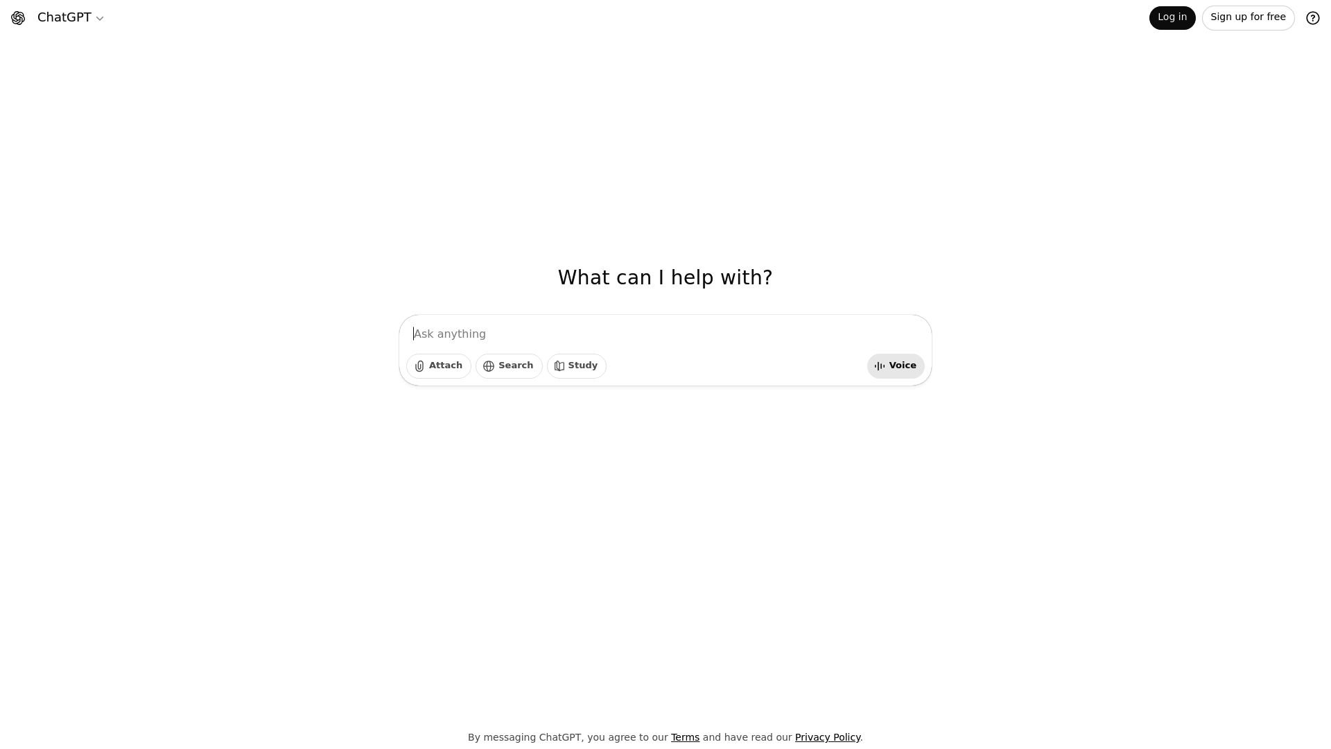 A screenshot of the ChatGPT interface showing a prompt asking for website content ideas.