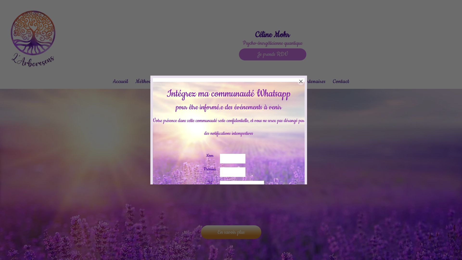 Capture d'écran de la page d'accueil du site L'Arboresens, montrant le design et le logo du site.