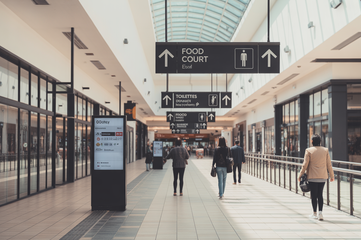 4 Principes d'une Signalétique Intérieure Efficace pour Centre Commercial