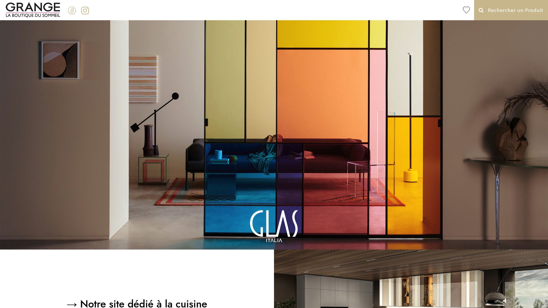 Un aperçu de la page d'accueil du site Intérieurs by Sylvain, qui montre bien leur savoir-faire en aménagement personnalisé.