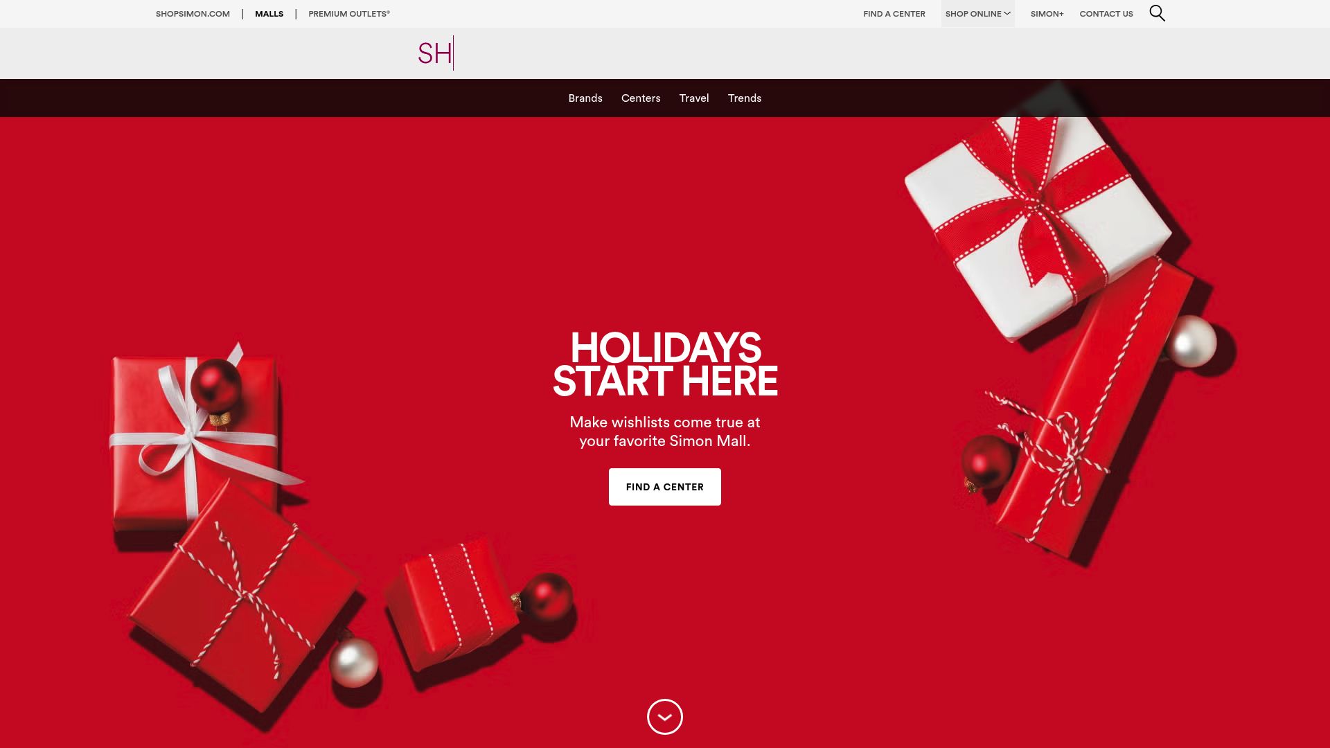 Vue en plongée d'une intersection dans un centre commercial animée, avec des flèches directionnelles adhésives au sol guidant les clients vers différentes ailes du bâtiment. Les couleurs sont vives et contrastées.