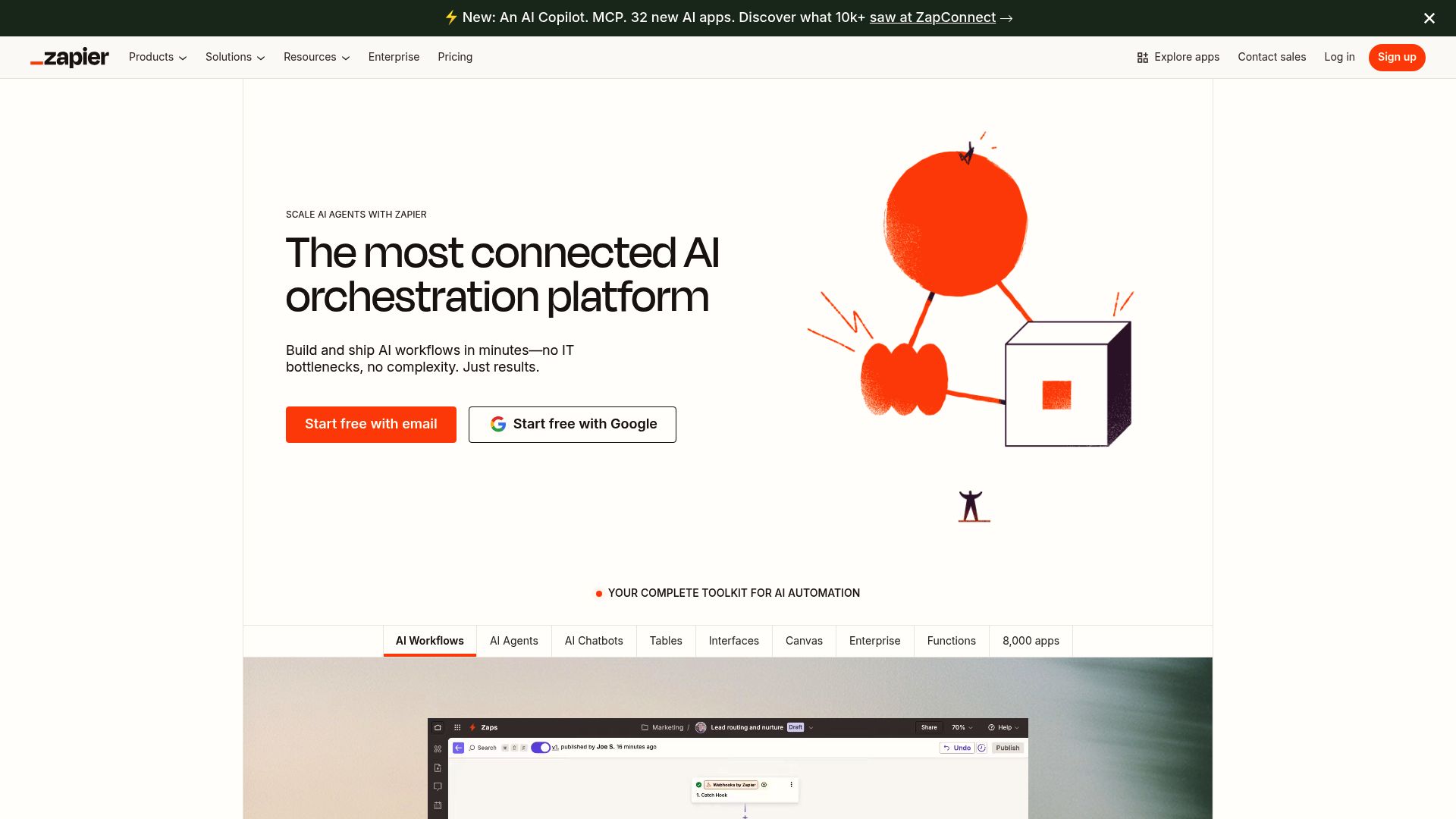A screenshot from Zapier's interface, where someone is building a 'zap' to connect Google Docs with Trello.