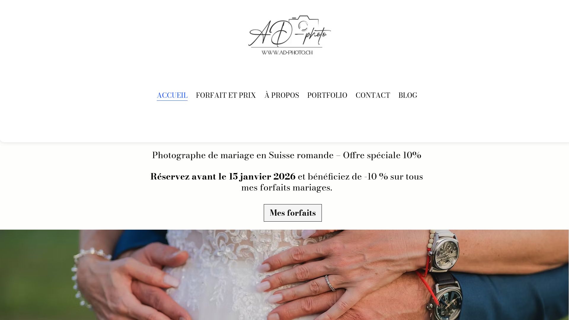 Capture d'écran de la page d'accueil du site web AD-Photo.