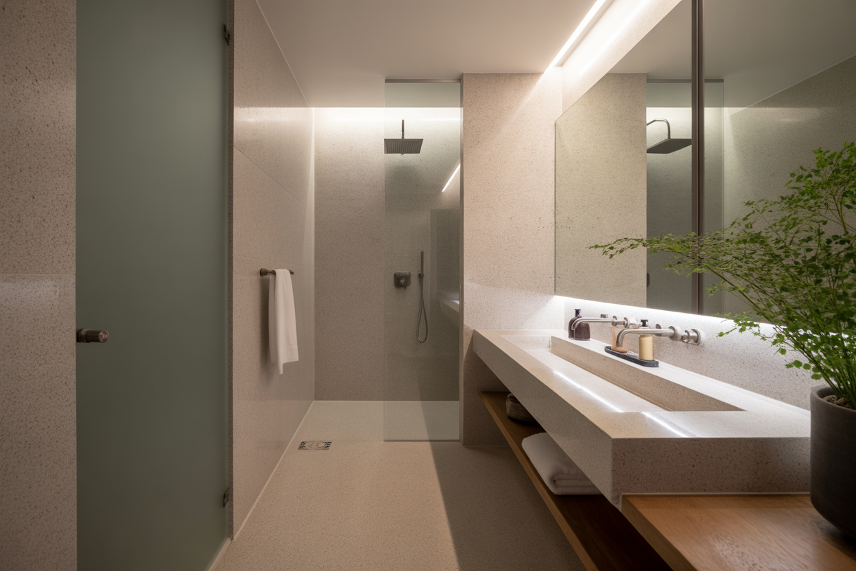 Spécialiste Béton Ciré Salle de Bain Genève - Guide Complet