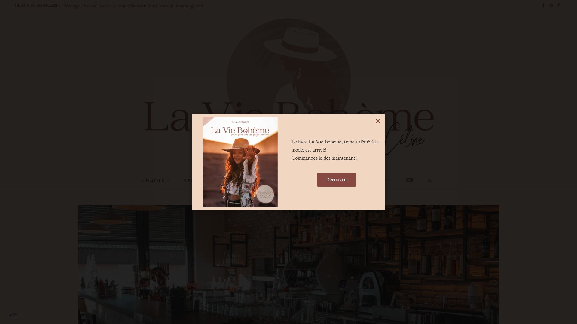 Capture d'écran de l'article sur The Local Echallens sur le site La Vie Bohème, montrant des photos de l'intérieur du restaurant de style américain.