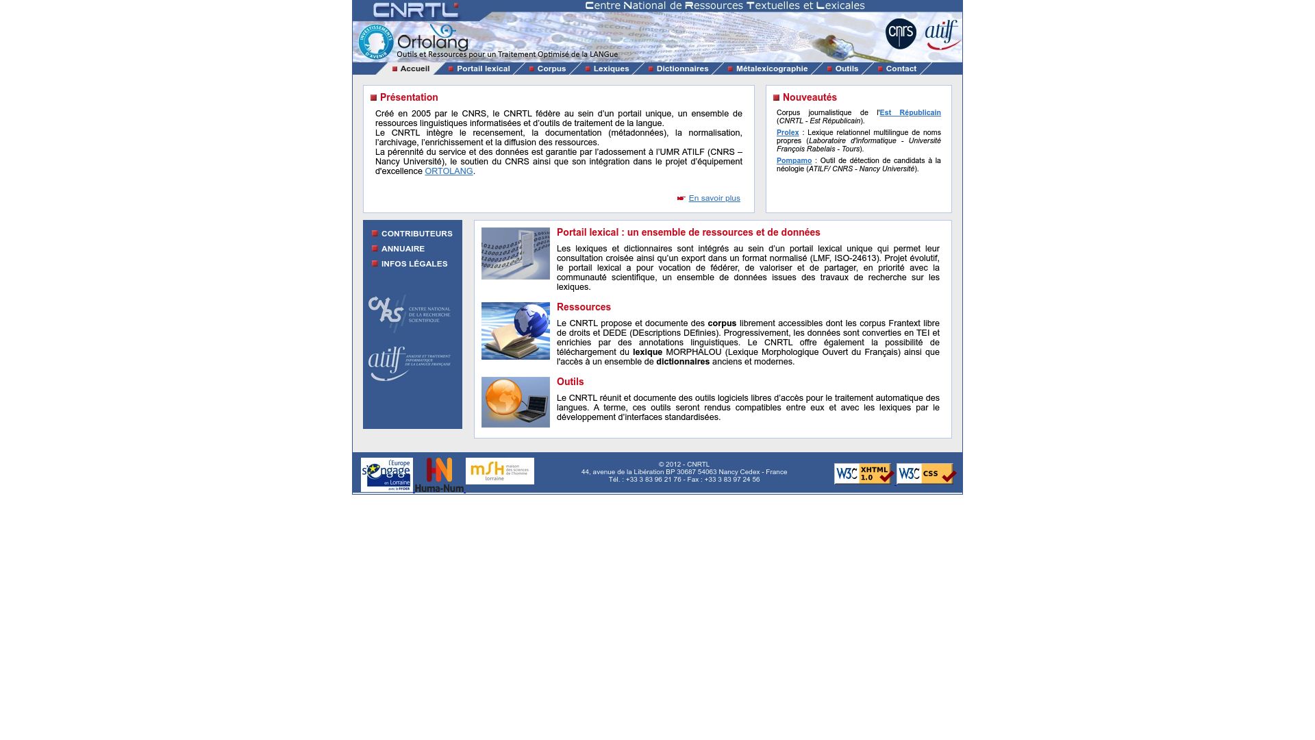 Capture d'écran de l'interface du TLFi sur le site du CNRTL, montrant une recherche de mot avec des résultats détaillés et techniques.