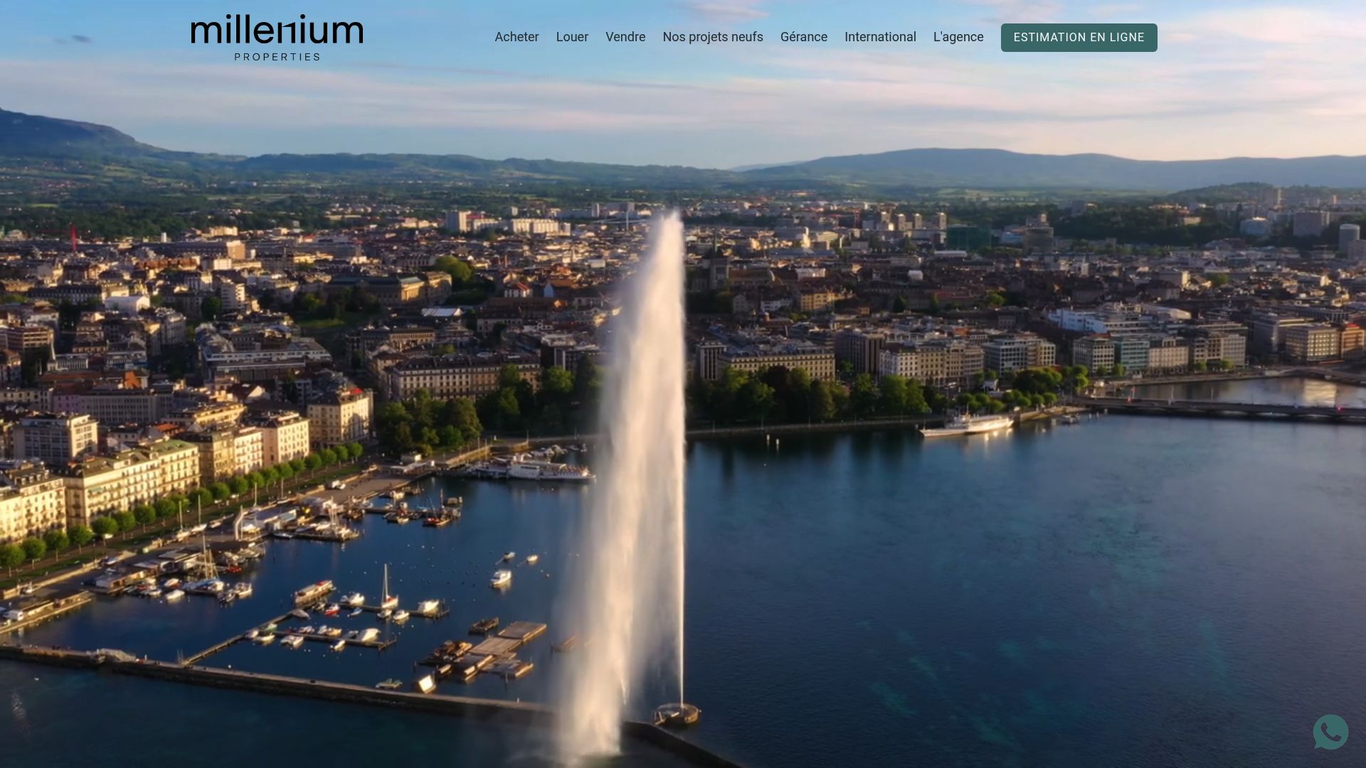 Screen capture of milleniumproperties.ch discussing renovation inspections