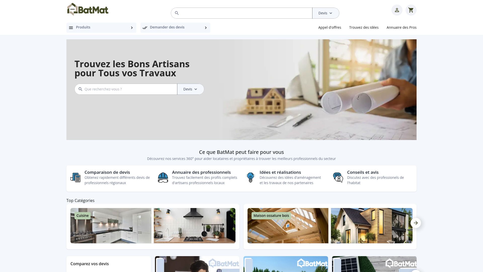 Screenshot of Batmat.ch website showing window blinds quote request form
