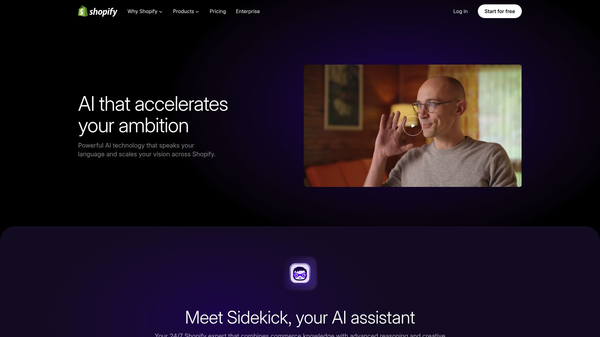 Shopify Magic interface generating text for an ecommerce store